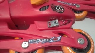Patines en línea Rayo McQueen + rodilleras