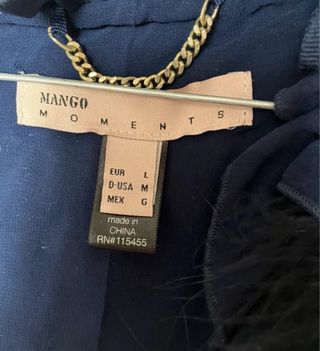 Bolero plumas Mango talla 40