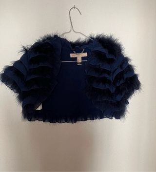 Bolero plumas Mango talla 40