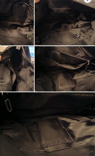 Bolso bandolera mujer nylon negro