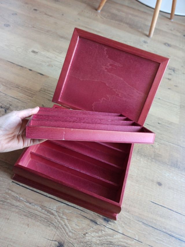 Joyero madera dos pisos