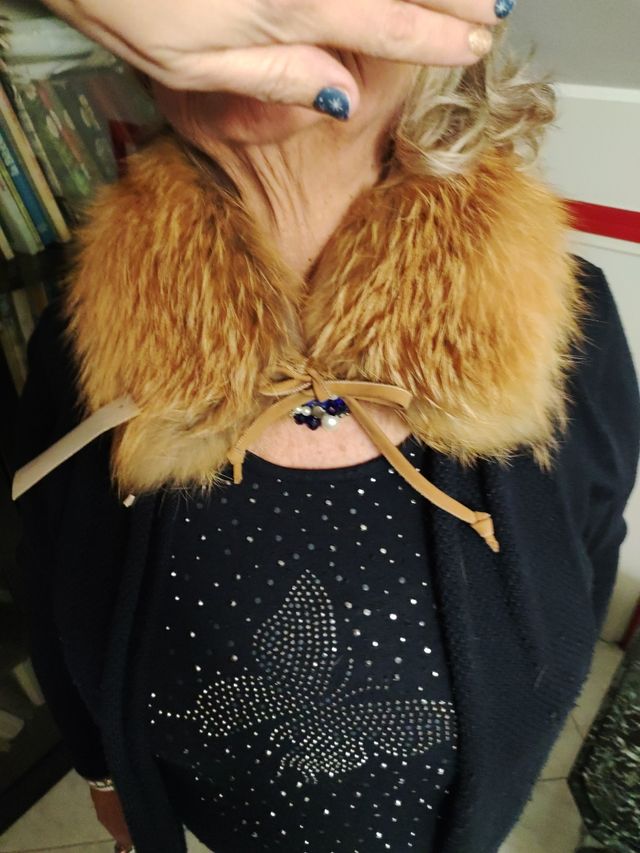 Collo collaretta volpe rossa NUOVA