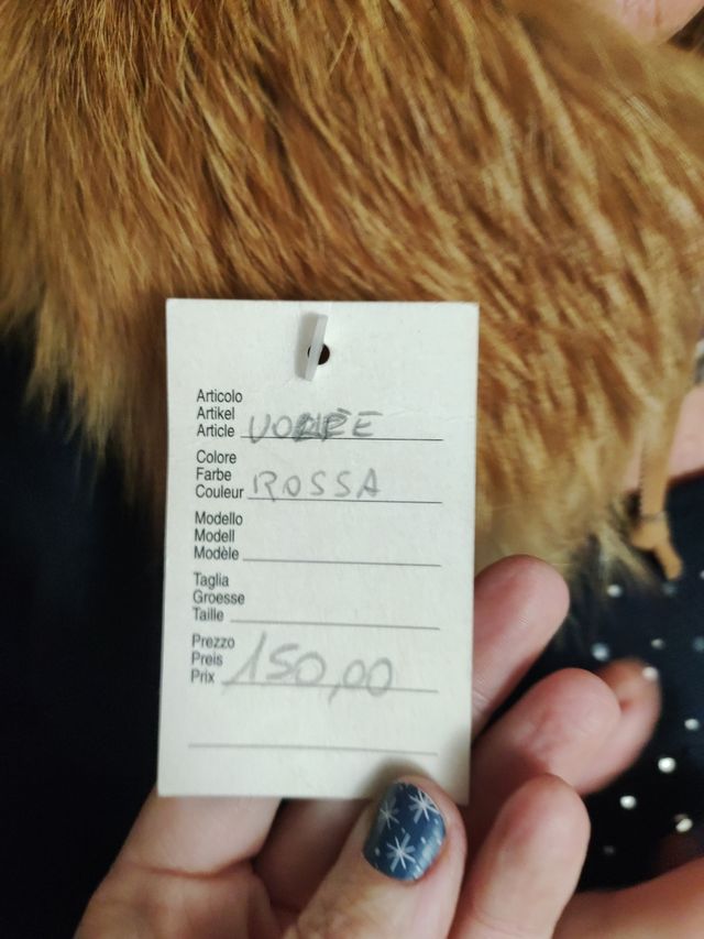 Collo collaretta volpe rossa NUOVA