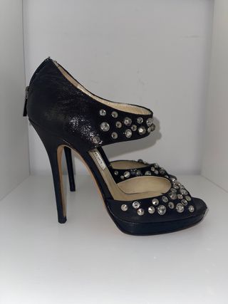 Jimmy Choo sandalias negras de tacón talla 36.5
