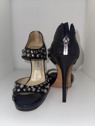 Jimmy Choo sandalias negras de tacón talla 36.5