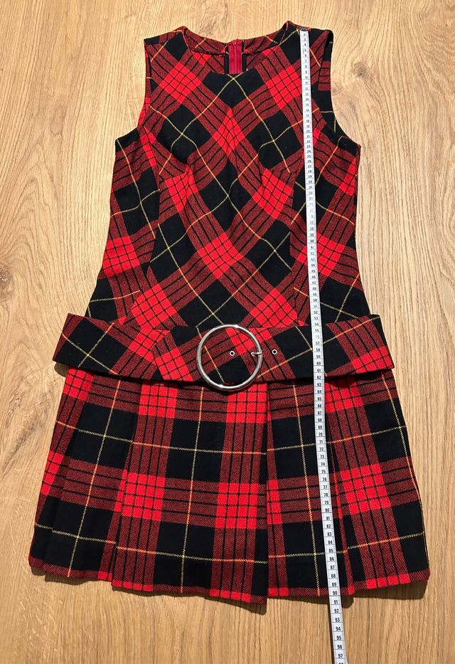 Vestito tartan rosso e nero