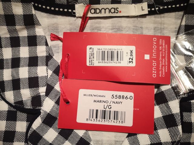 Pijama mujer Admas talla L a estrenar 