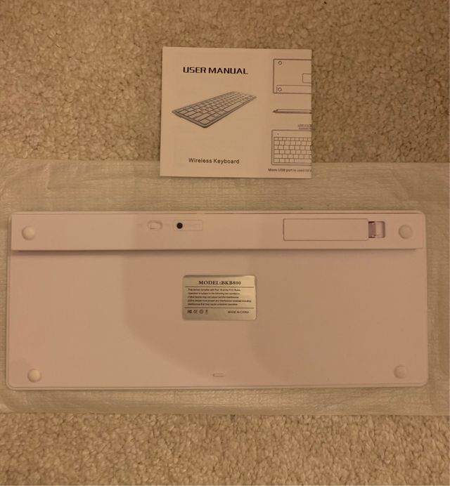 Teclado wireless inalámbrico blanco