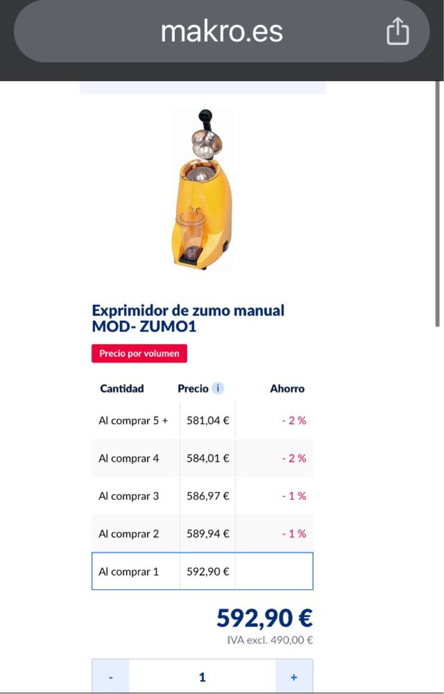 Esprimidor Hosteleria