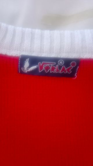 Jersey bordado de punto rojo y blanco (Verlac) 