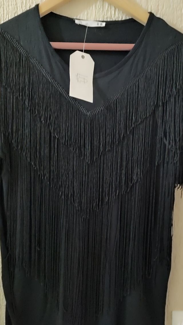 Vestido flecos Lefties