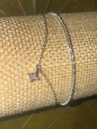 pulsera doble de plata s925 y circonitas