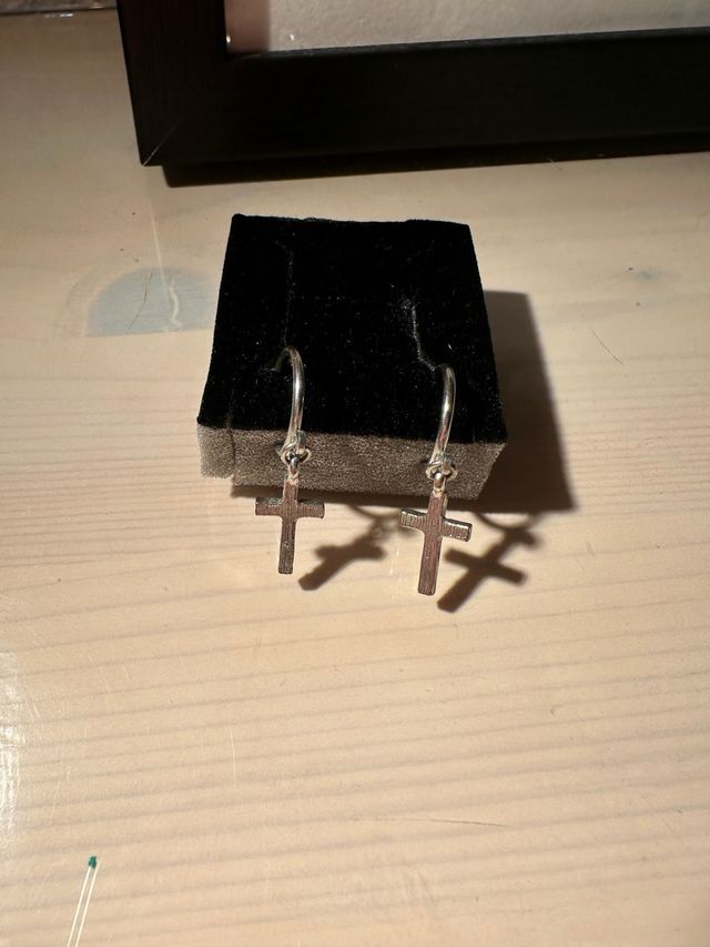 Pendientes plata de cruces