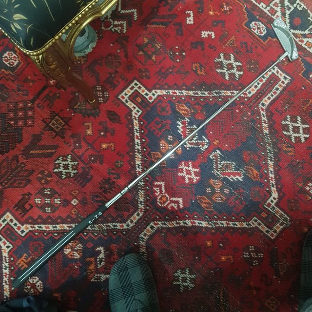 juego de golf. palos y bolsa