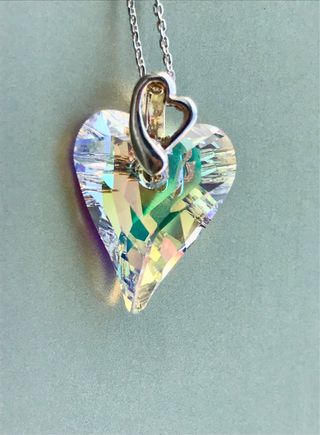 Colgante corazón Swarovski en Plata de Ley 