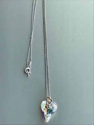 Colgante corazón Swarovski en Plata de Ley 
