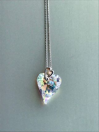 Colgante corazón Swarovski en Plata de Ley 