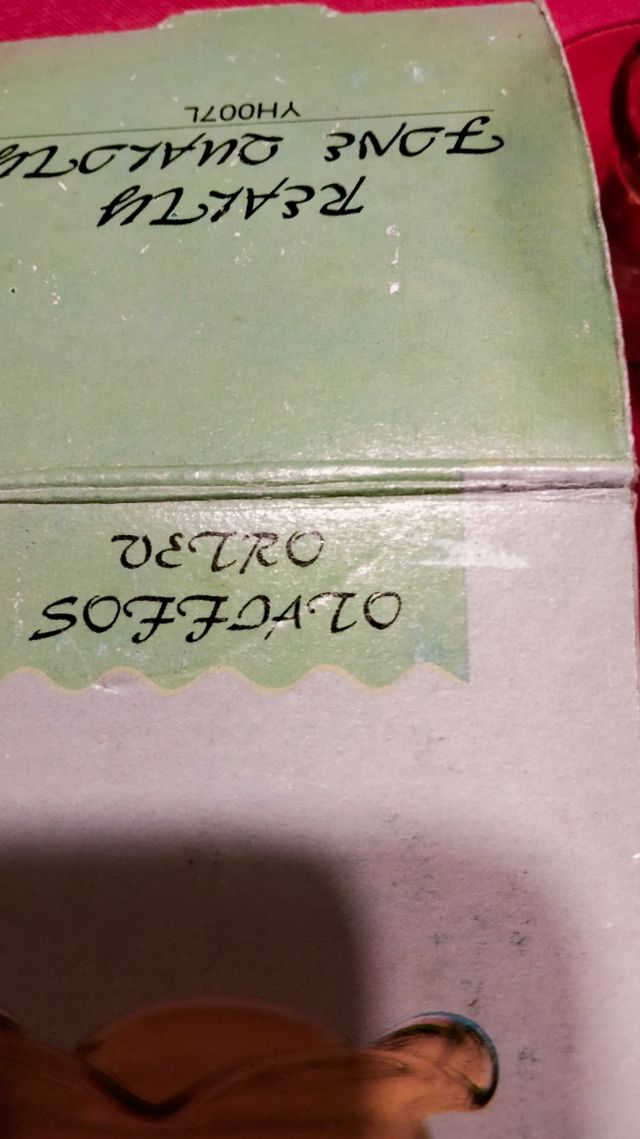 Porta candela in vetro soffiato