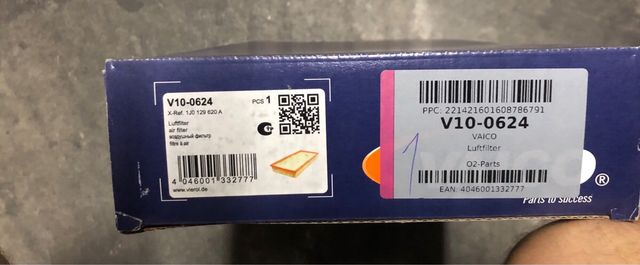 Filtro Vaico v10 0624