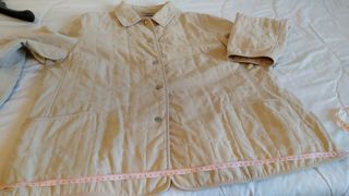 Cazadora acolchada fina beige mujer 56