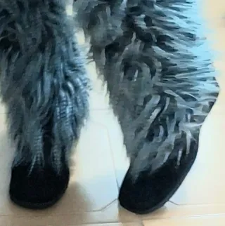 Botas piel gamusa negra Swiet Sewenteen 37 taco 5