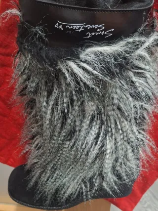 Botas Swiet Seweenten  piel gamusa negra 37_taco 7