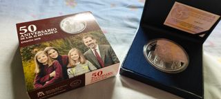CINCUENTIN PLATA 50 AÑOS DE FELIPE VI 2018 FNMT