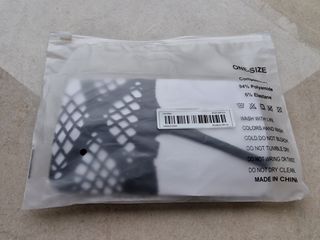 Calze sexy rete con reggicalze, taglia unica, nero