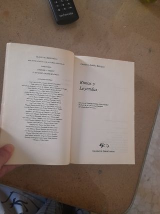 Libro becquer rimas y leyendas
