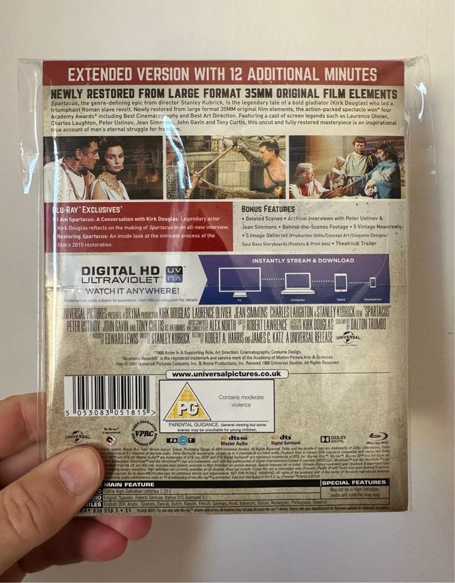 ESPARTACO - Steelbook Blu-ray