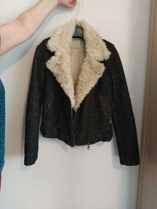 Chaqueta marrón borreguillo Zara