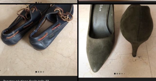 16 pares de zapatos usados varios