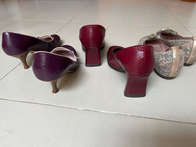 16 pares de zapatos usados varios