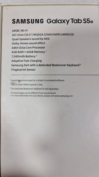 Samsung galaxy Tab S5e