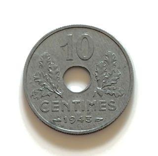 Moneda Francia Ocupada II Guerra Mundial