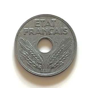 Moneda Francia Ocupada II Guerra Mundial