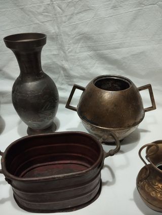 Antigüedades de cobre, latón y bronce.