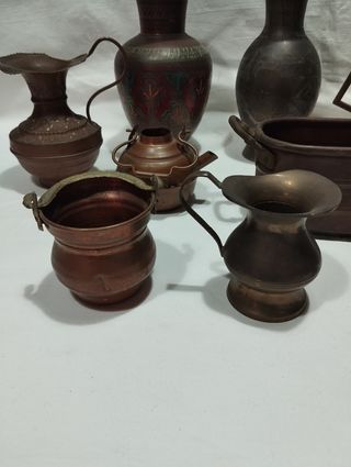 Antigüedades de cobre, latón y bronce.