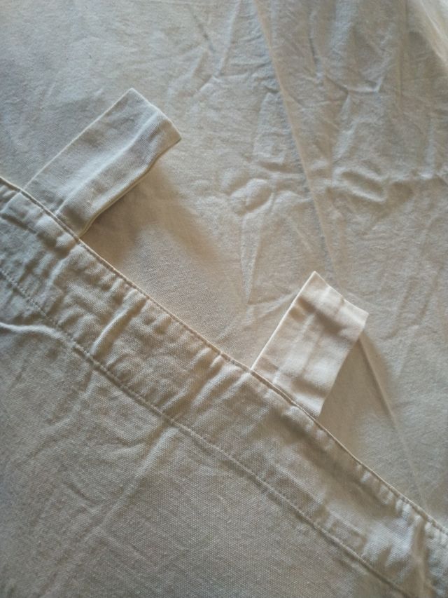 Dos cuerpos de cortinas algodón beige