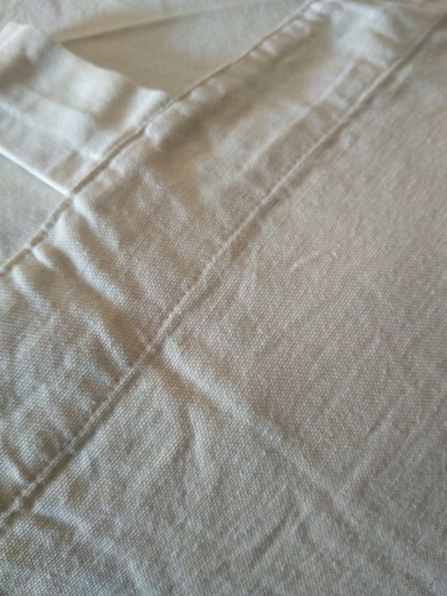 Dos cuerpos de cortinas algodón beige