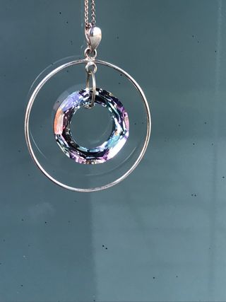 Colgante Swarovski Anillo cósmico en Plata de Ley