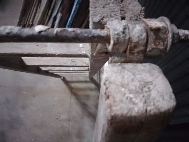 Escalera  cabaletede madera, antigua, vintage