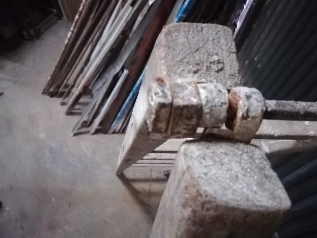 Escalera  cabaletede madera, antigua, vintage