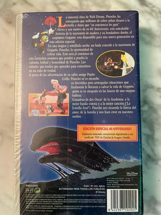 VHS PINOCHO SIN ABRIR