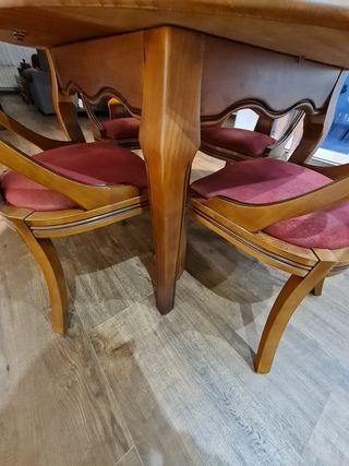 Mesa comedor, sillas y sillones
