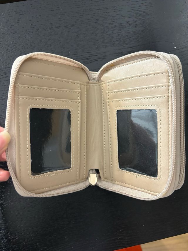 monedero con cremallera doble