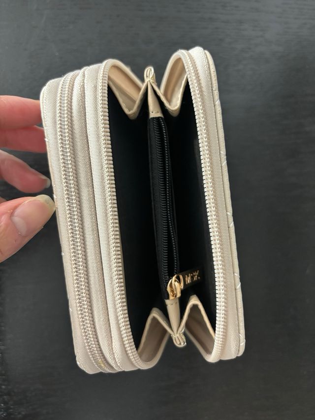 monedero con cremallera doble