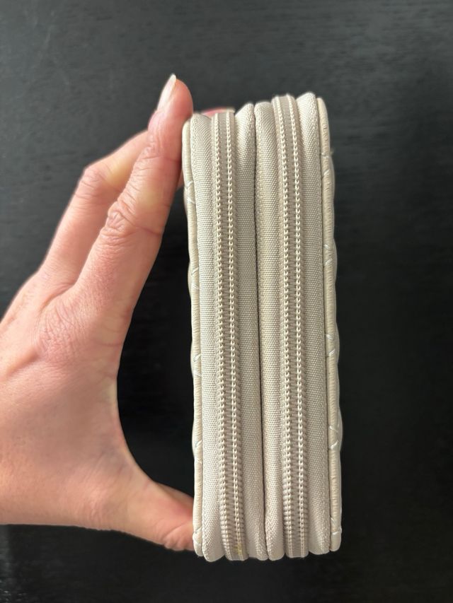 monedero con cremallera doble