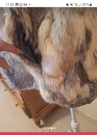 chaleco de piel de conejo sin mangas