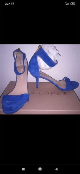 sandalia PURA LÓPEZ 37 nuevas AZUL KLEIN